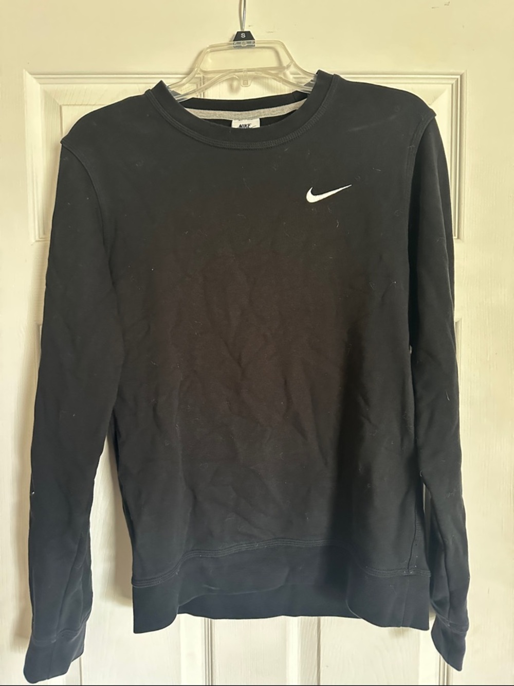 Nike Black Crewneck Sweatshirt with White Swoosh